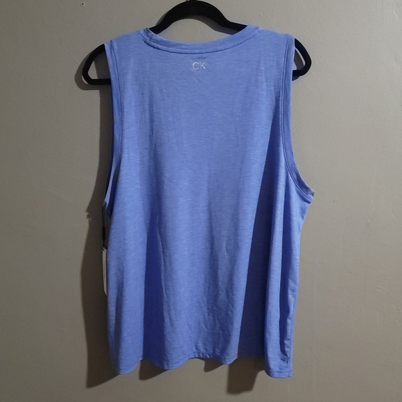 Calvin Klein NWT Blue Sleeveless Performance Activewear Tank Top - SIZE LARGE - Picture 7 of 7